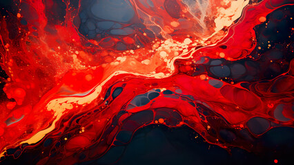 Volcano - Acrylic, Tie-dye, Color, Paint, Abstract, Art, Poured, Pouring, Wallpaper, Background, Ink