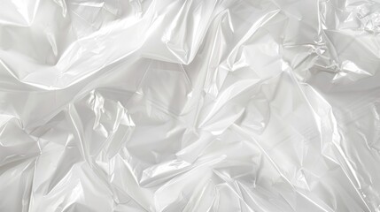 wavy crumpled transparent plastic, background texture