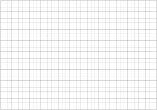 Squared wide black grid paper. Mathematics pattern. Notebook sheet blank. Typography template for making notebooks production, for school. Education backdrop. Black grid texture on white background.