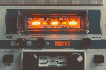 Retro styled image of a vintage audio cassette player