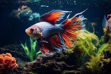 Fototapeta premium fish in a beautiful aquarium