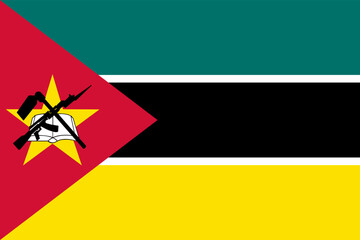 Vector MOZAMBIQUE flag. illustration. EPS10. vector background of the MOZAMBIQUE flag. Vector illustration