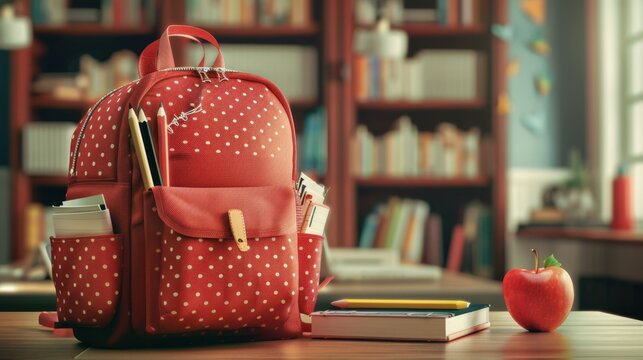The red polka-dot backpack - Powered by Adobe