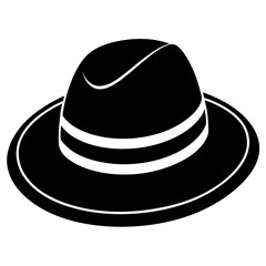 Vintage old cow hat Male head cap Old fashion clothes Elegent hat Vector illustration.