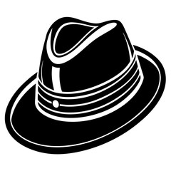 Vintage old cow hat Male head cap Old fashion clothes Elegent hat Vector illustration.