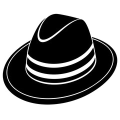 Vintage old cow hat Male head cap Old fashion clothes Elegent hat Vector illustration.