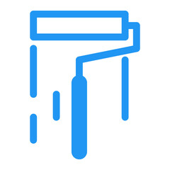 roller paint brush icon, roll painter icon