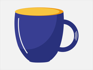 Blank bright red photo realistic cup isolated on white background with reflection, for branding and your design.Coffee mugs in six different colors Colorful Jr Mug Vibrant Cup Icon On White Background