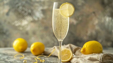 Elegant French 75 Cocktail: A Symphony of Gin and Champagne