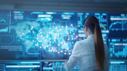 Analysts leveraging digital intelligence tools to gather insights and make datadriven decisions Perfect for business and technology themes, ample copy space