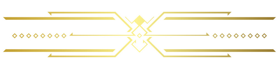 geometric divider Golden vintage text dividing line. Gradient gold line.