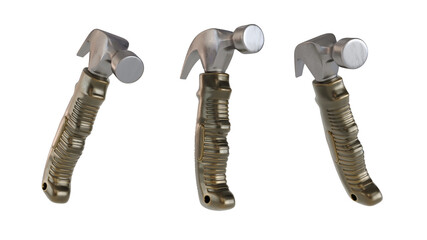 Realistic Hammer isolated over white background.