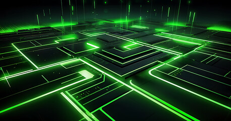  The Black Friday sale background is in lime green and black colors. Cyber Monday promotion neon banner template concept for promotions and discounts design. 

