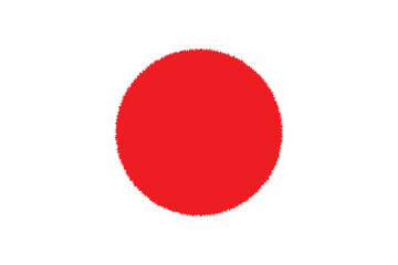 Japan flag abstract colored. Rough lines, painted style. Country, travel, tourism, government, nation, Japanese culture