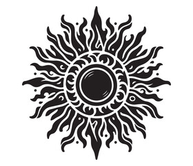 sun vector art graphic resources silhouette vector style,white background