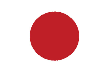 Japan flag abstract colored. Rough lines, painted style. Country, travel, tourism, government, nation, Japanese culture