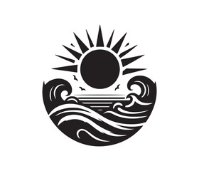 sun vector art graphic resources silhouette vector style,white background