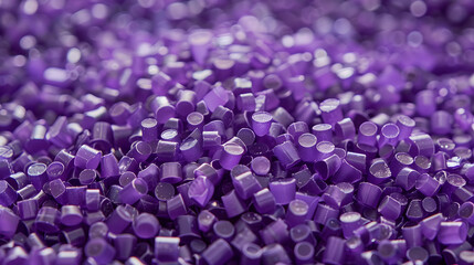 Hot cutting type purple masterbatch granules in full screen photo, masterbatch is used as product colorant in plastic industry