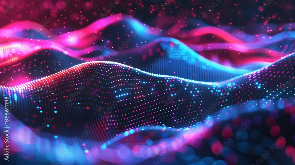 Poster the background is abstract technology. stock. large data visualization. 3d rendering. scientific bac