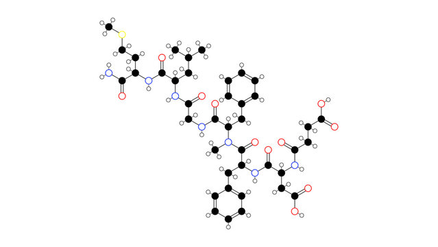 senktide molecule, structural chemical formula, ball-and-stick model, isolated image tachykinin nk3 receptor agonist