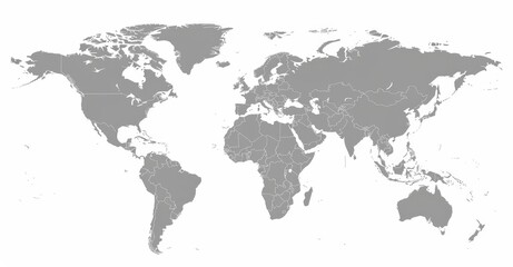 Naklejka premium World map negative with black and white vertical lines