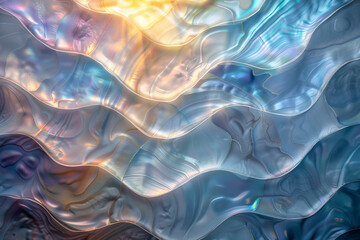 Obraz premium Abstract pearl background with lustrous nacre mother of pearl cloud blur with prism colours