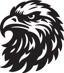 Obraz premium Eagle silhouette on a white background