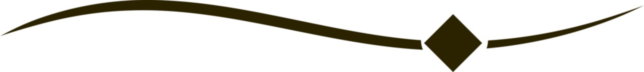Swoosh Line with diamond Decorative Vector Graphic  