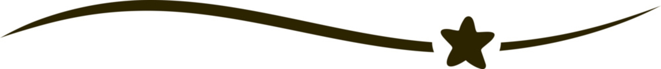 Swoosh Line with star  Decorative Vector Graphic  