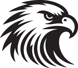 Obraz premium Eagle silhouette on a white background