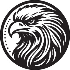 Obraz premium Eagle silhouette on a white background