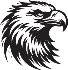 Obraz premium Eagle silhouette on a white background