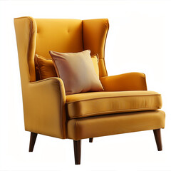 leather armchair isolated on white background