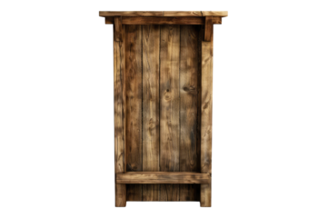 Plain wooden bar isolated on transparent background