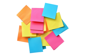 Post in notes isolated on white background