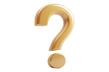 Naklejka premium Question mark 3D icon isolated on white background