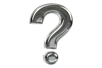 Question mark 3D icon isolated on white background