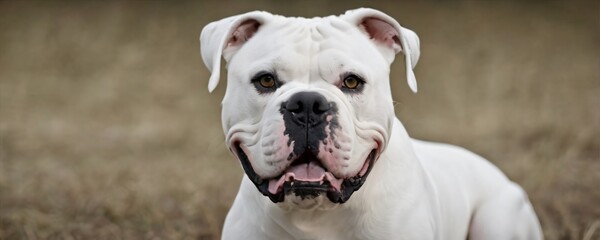 American bulldog closeup. Highly detailed animal illustration