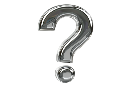 Question mark 3D icon isolated on white background