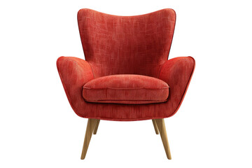 Naklejka premium Red chair isolated on transparent background