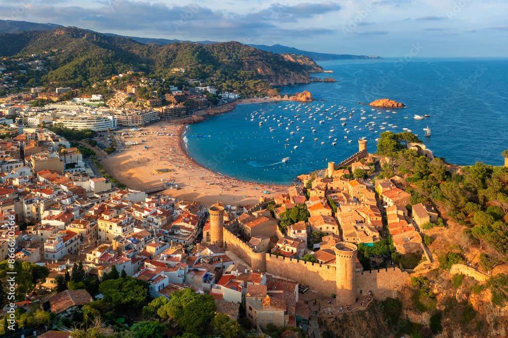 Wall mural Tossa de Mar resort town on Costa Brava, Spain