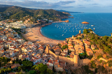 Tossa de Mar resort town on Costa Brava, Spain