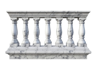  White marble balustrades with pillars