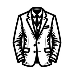  Blazer Jacket suit flat sketch fashion illustration