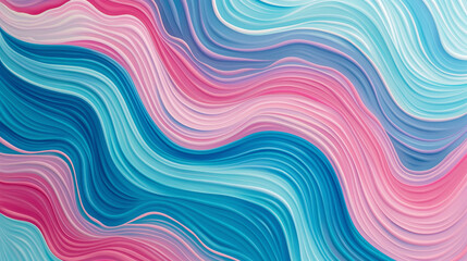 Pink and blue creamy waves abstract wallpaper background