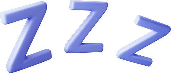 3d ZZZ sign sleep emoji