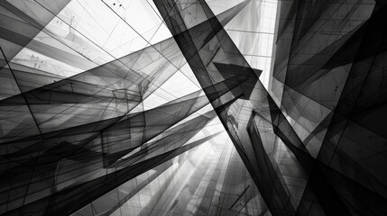 A series of lines intersecting and overlapping, creating a sense of depth and dimension.