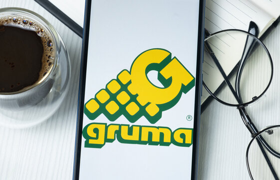 New York, USA - 21 June 2024: Gruma Maseca Logo on Phone Screen, Company Icon