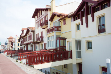 Multicolored houses at Saint Jean de Luz