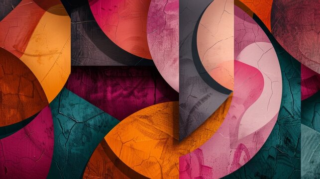 A collection of abstract shapes and textures representing the diversity and uniqueness of human experiences.